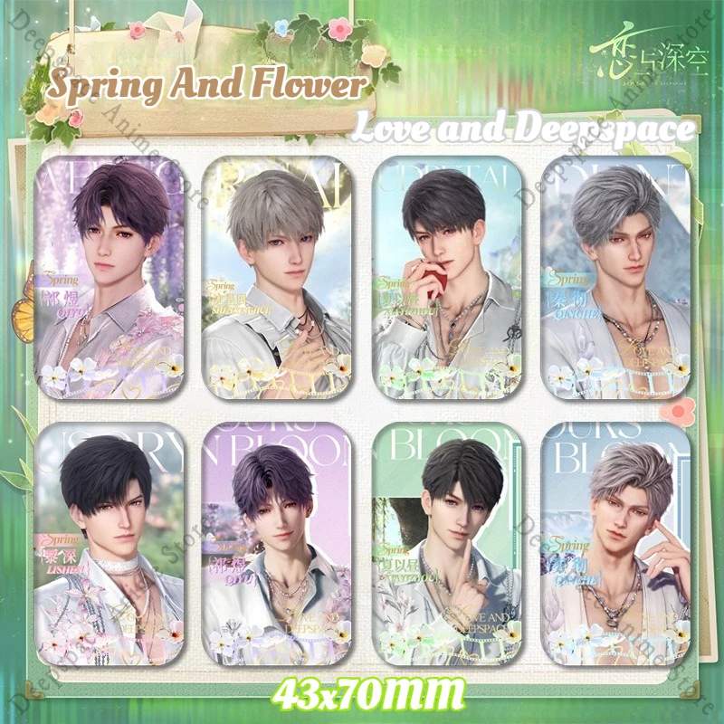 الحب والفضاء العميق سيلوس كاليب كزيفير زين رافاييل أنيمي تأثيري الربيع وزهرة مستديرة/مستطيلة شارة بروش لعبة المشجعين الهدايا