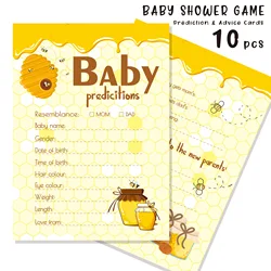 Bee Baby Pridictions Gender Reveals Baby's Secret Team Game Card Baby Shower Decoration
