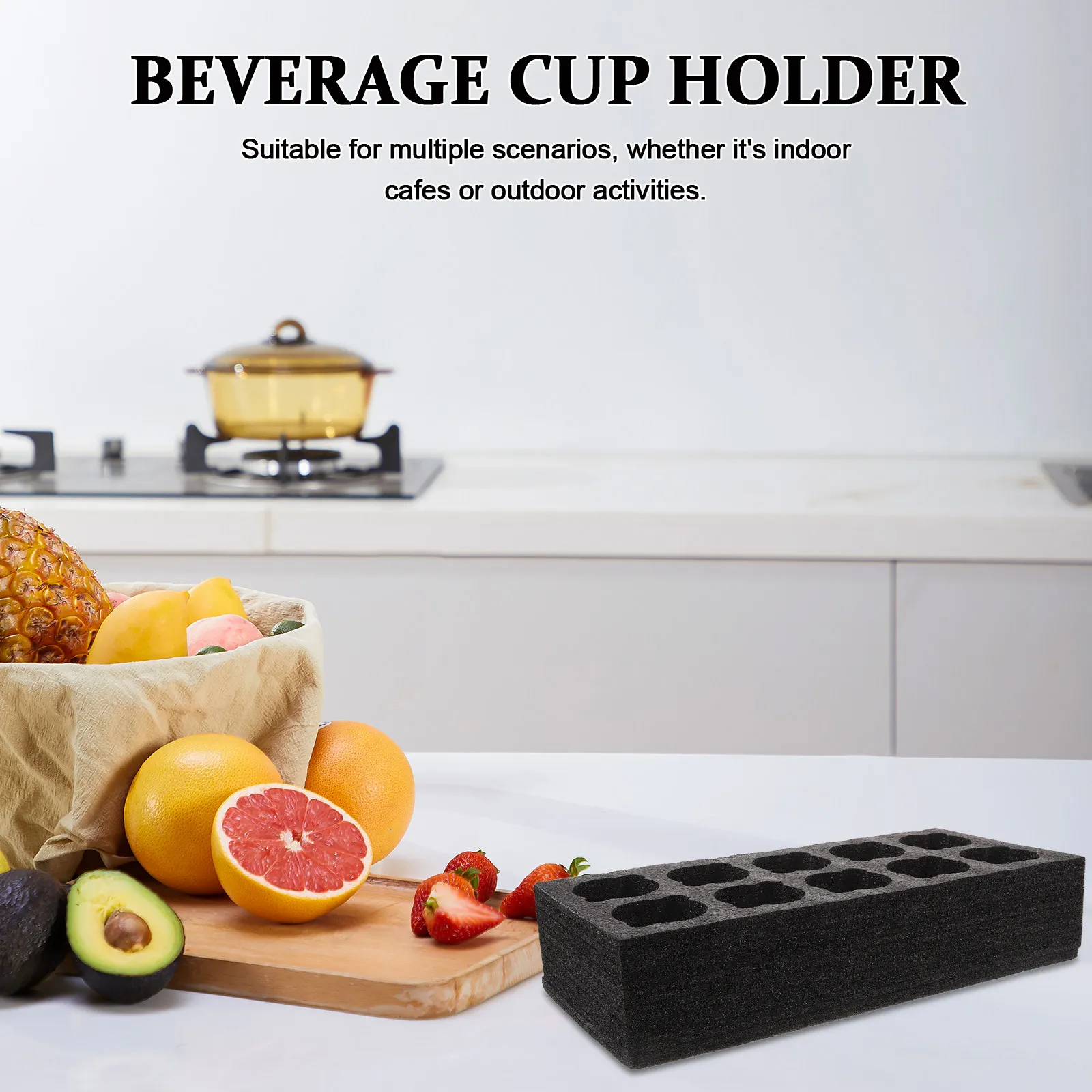 10 Cups Take Out Cup Holder - To Go Milk/Juice/Coffee Holder Anti-Collision For Hot And Cold Drinks, Coffee, Milk Tea, Beverage view 5