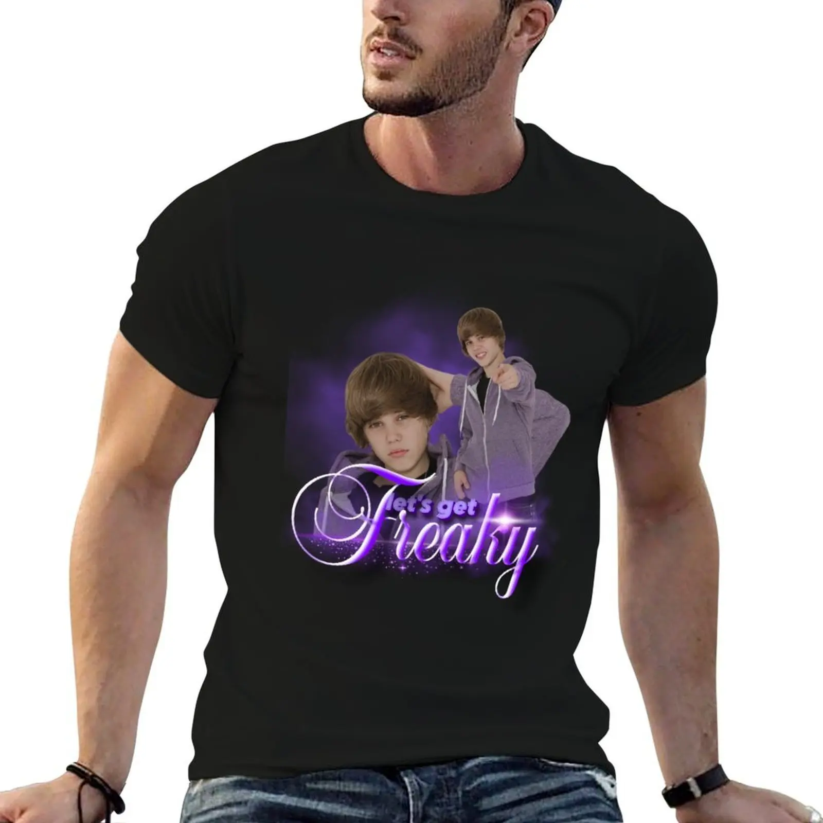 

Let's get Freaky - Justin Bieber T-Shirt man tshirt cotton tshirt 100% T-Shirt