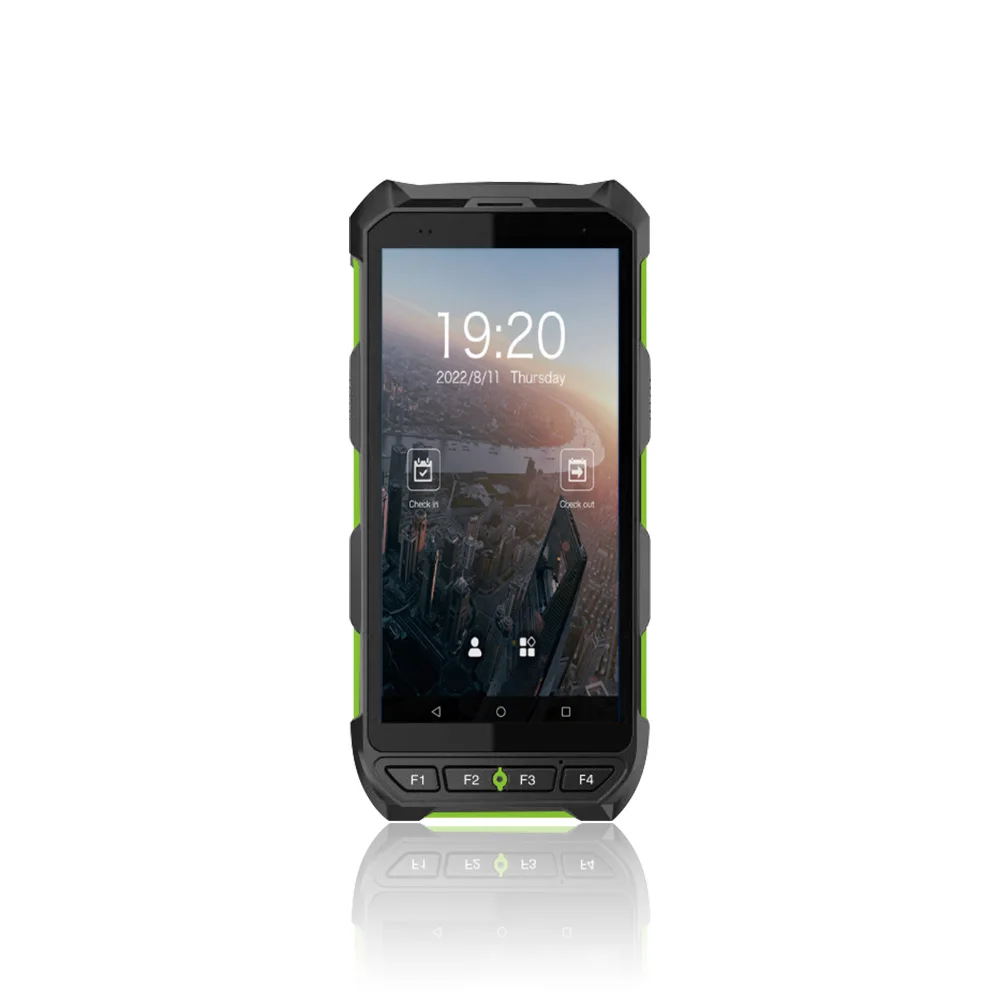 

Waterproof With Battery Hybrid Biometric Face Recognition Fingerprint Reader & or Code Handheld MobileTime Attendance