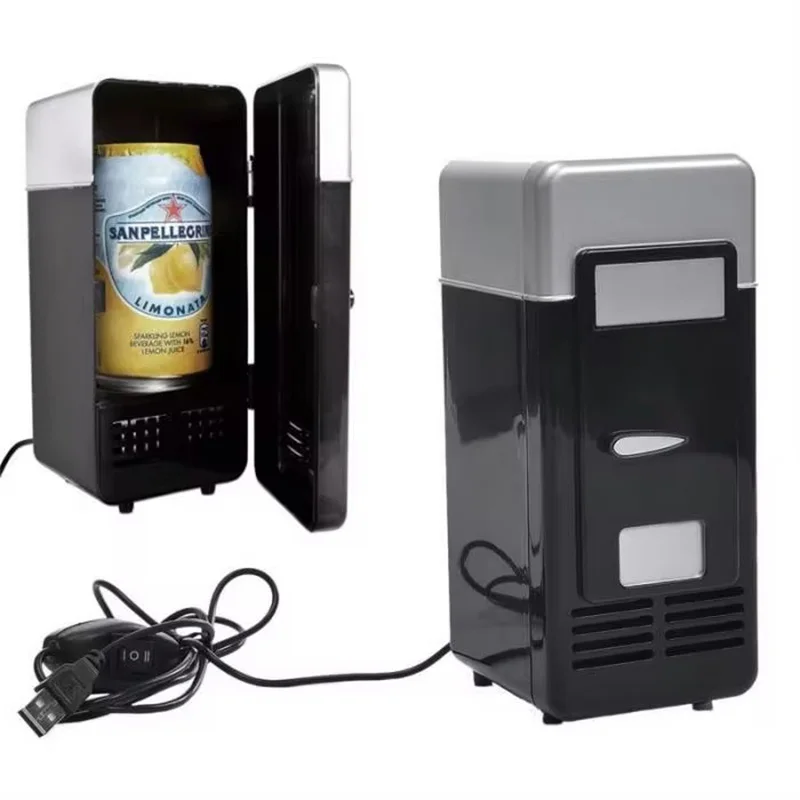 Imagem -05 - Mini Refrigerador Usb para Resfriar Bebidas para Laptop pc Preto Vermelho