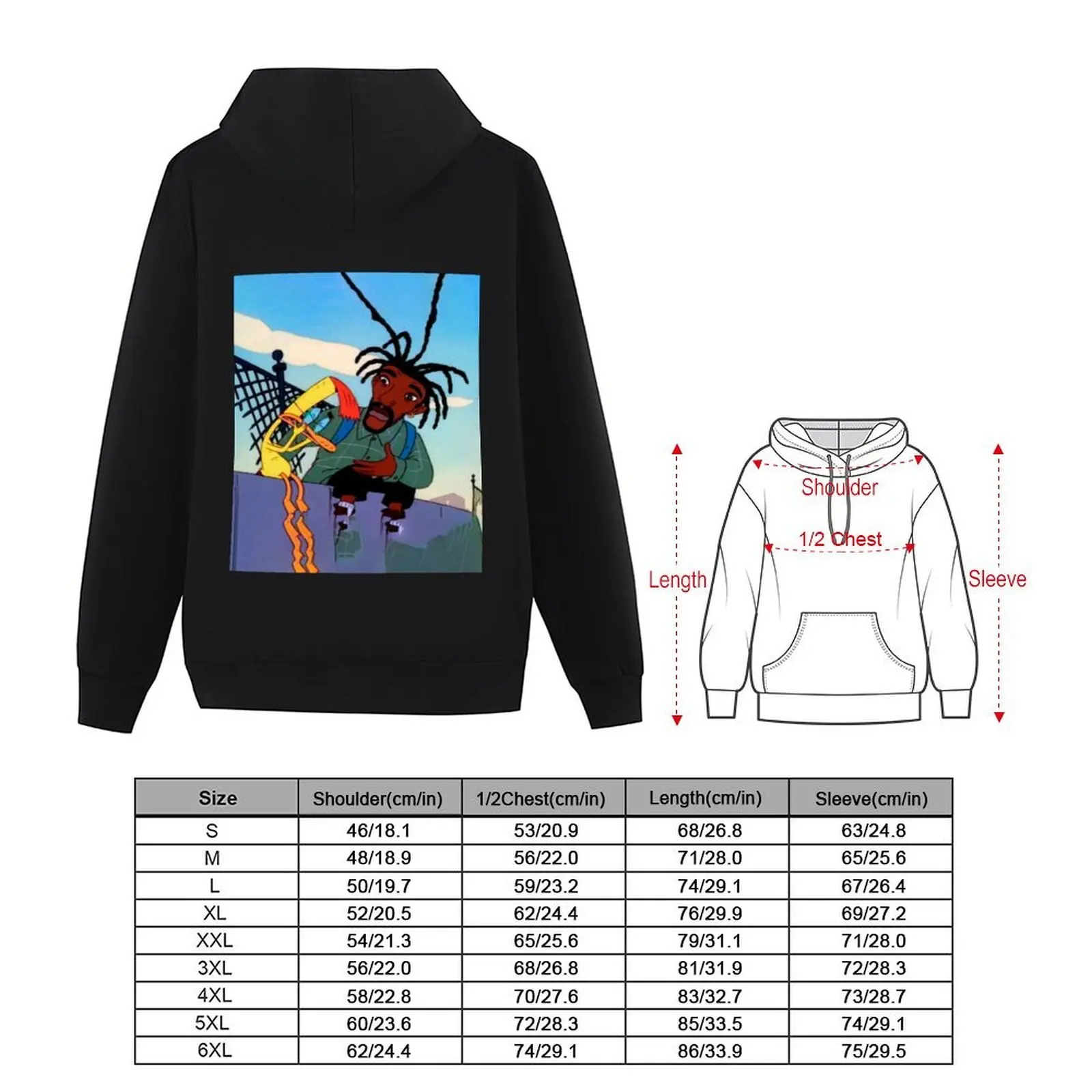 تي شيرت بقلنسوة مطبوع عليه فن كوليو تي شيرت جرافيك للرجال ملابس شتوية ملابس رجالية على الطراز الكوري ملابس بقلنسوة كبيرة الحجم #5