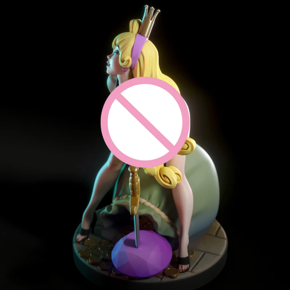1:24 bela princesa 3d impresso modelo resina sem pintura figura modelo kit nsfw garagem em miniatura gk kits desmontados brinquedos diy