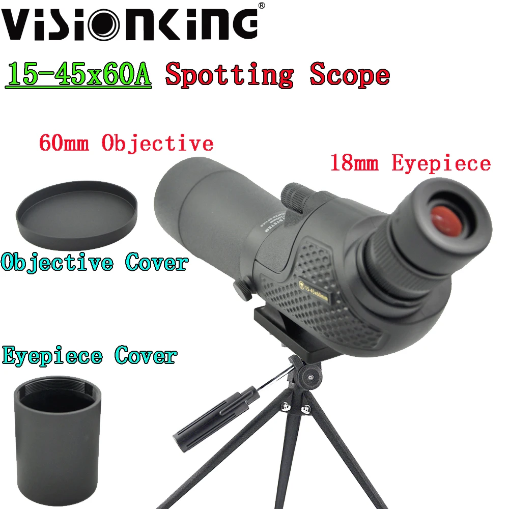 

Портативный монокуляр Visionking 15-45x60 с мощным зумом, FMC, BAK4, водонепроницаемый, для наблюдения за птицами и стрельбы по мишеням, со штативом