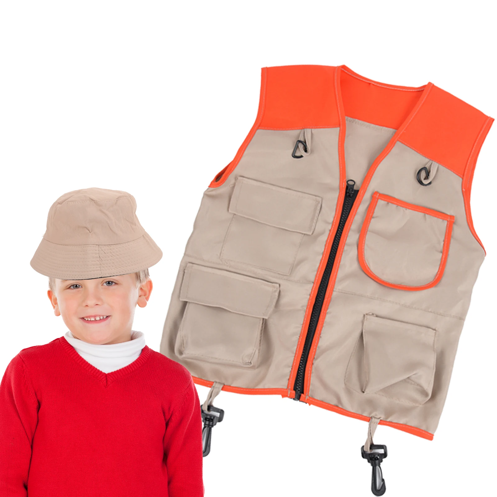 Costume explorer kids kit Kids Explorer Adventures Suit Including Vest and Hat Dress Up Children Gift for Outdoor Adventures Set