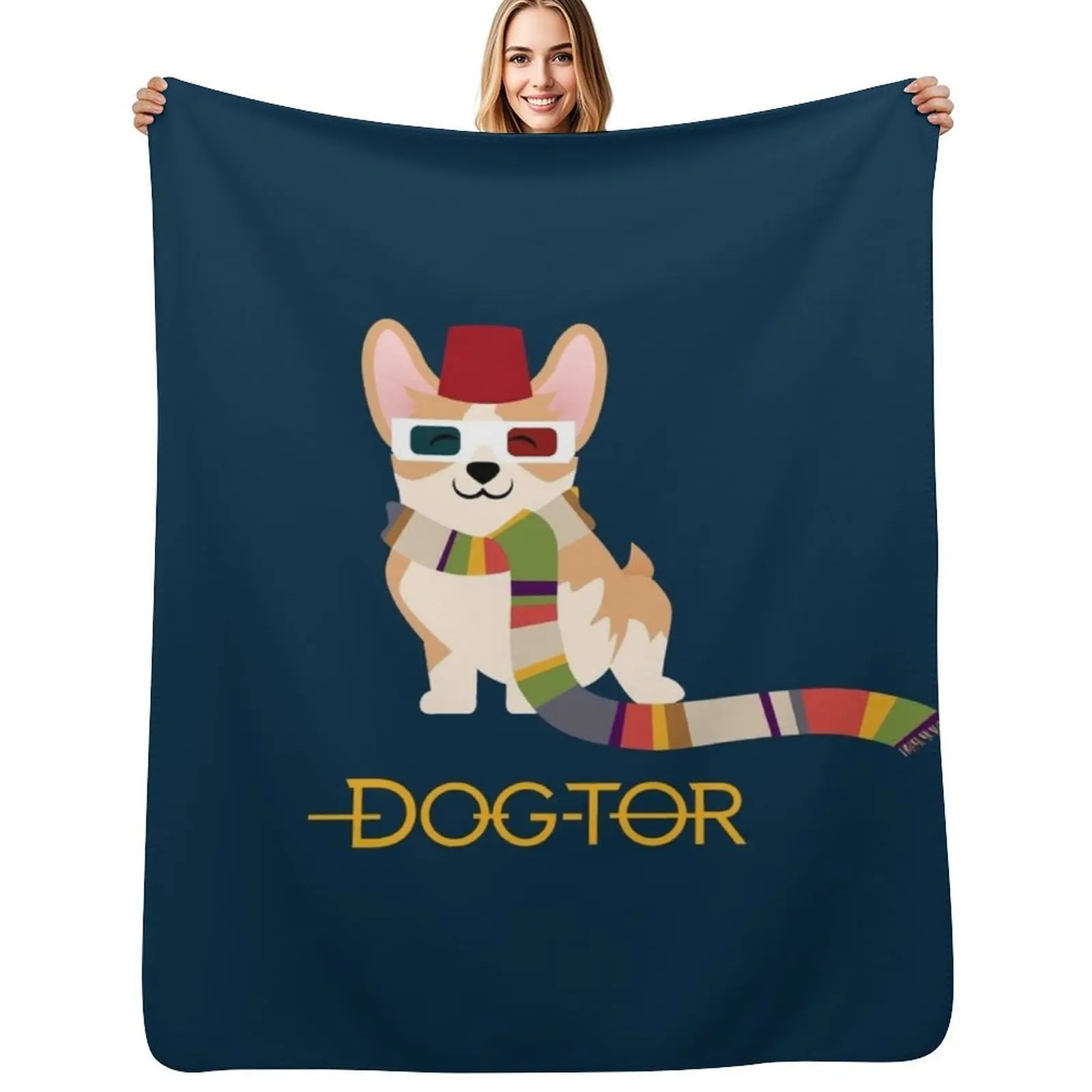 

The DOG-tor Throw Blanket Stuffeds halloween decorative Plaid Blankets