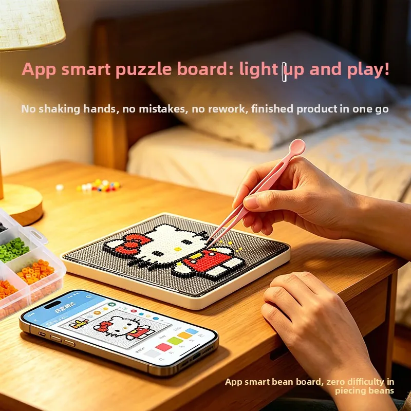 Neues Smart LED Digital Display DIY Bean Board Animations-Programmierung Bluetooth APP-Steuerung Magnetische Fliesen Pindou Geschenkspielzeug