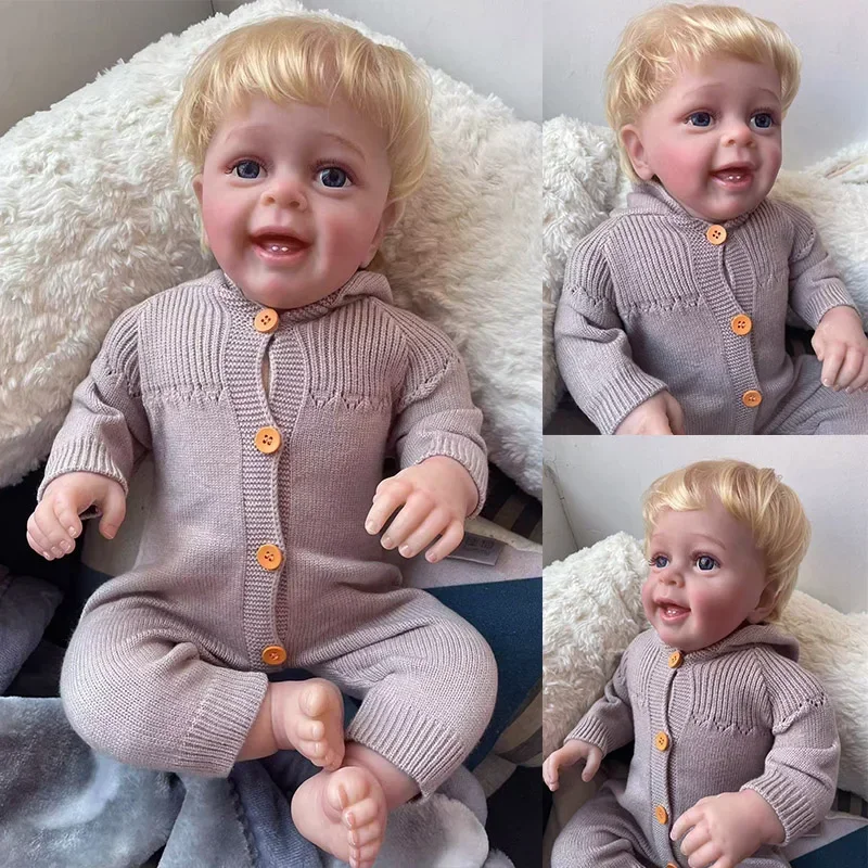 

24inch Yannik Huge Baby Size Already Painted Finished Reborn Toddler Doll Girl 3D Skin Visible Veins Collectible Art Doll