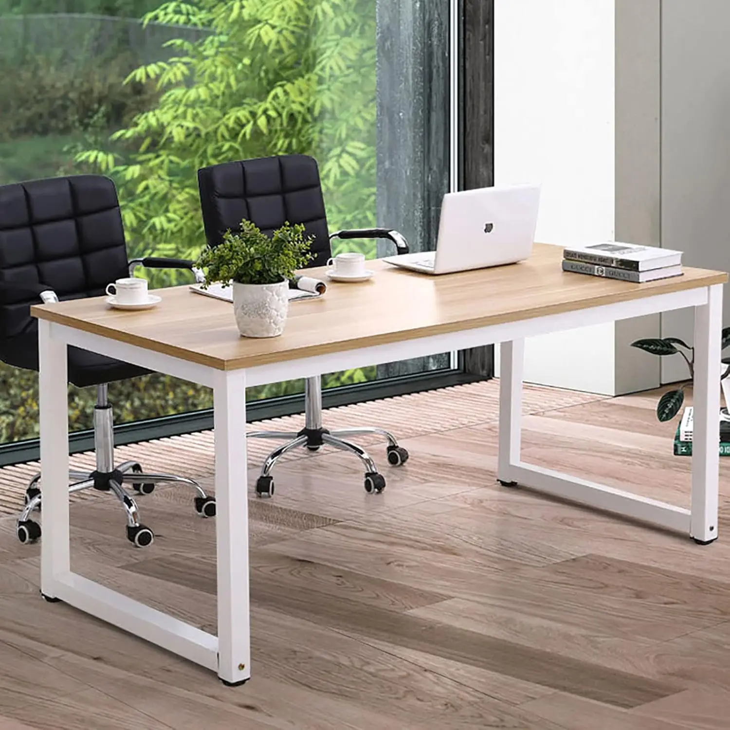 Mesa moderna do computador com quadro resistente, mesa de escritório, escrita e mesa de estudo, Home Office Desk, Workstation, 63 polegadas