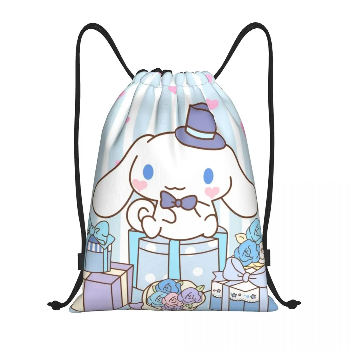 Cinnamoroll Drawstring bag Storage Portable Handbags Grocery Shopping Shoulder bags foldable Travel Bag