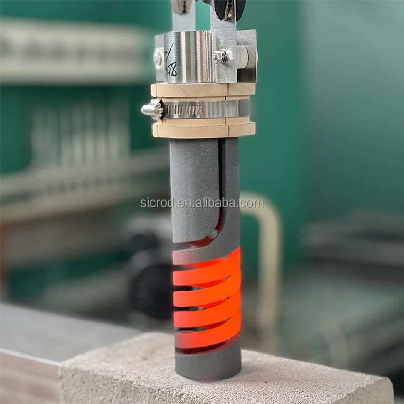 High-Temperature Double Spiral Design SiC Heating Rod Silicone Components for Industrial Heating 1625C Max Temp Long Service