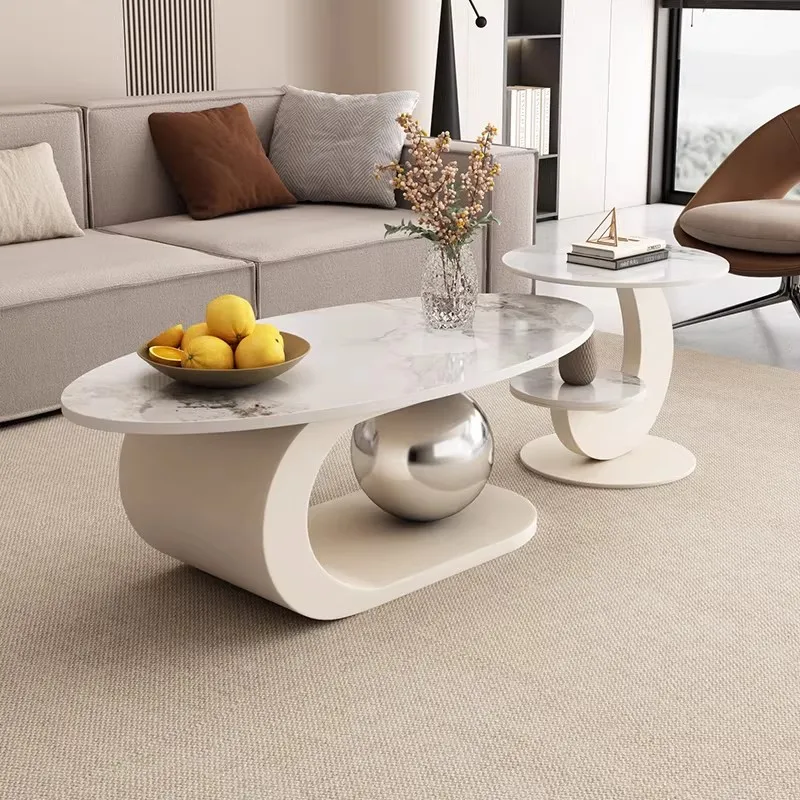 xx-Light Luxury Marble Top Console Table for Small Apartment Living Room French Simple Design Durable Pedestal Base^