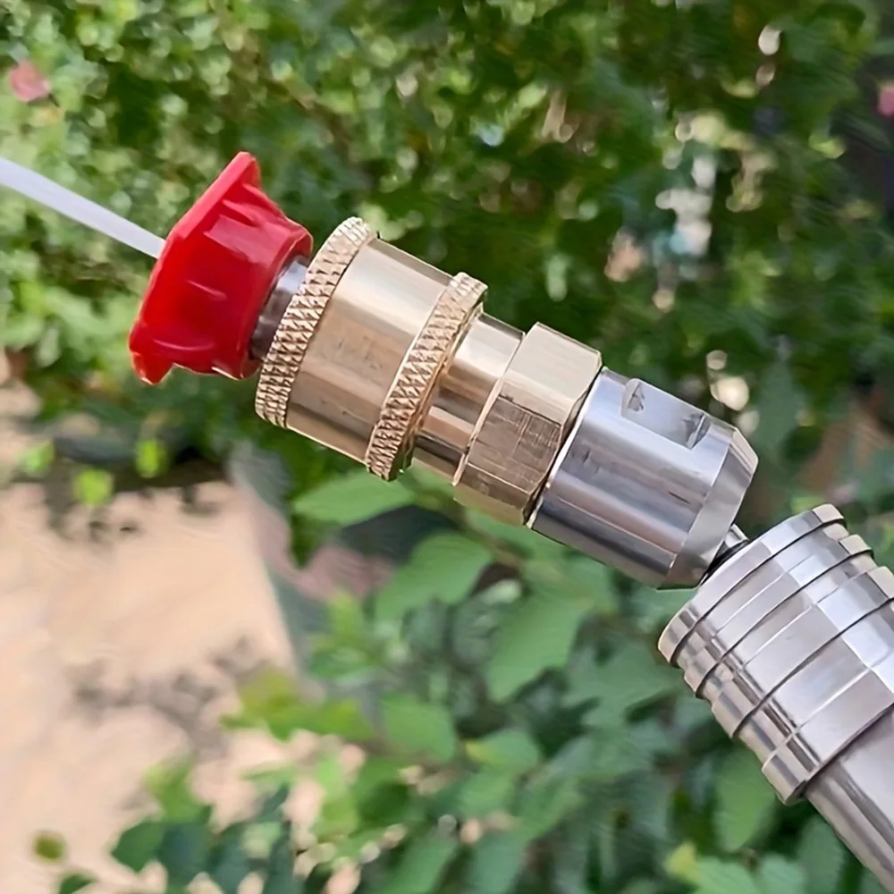 High Pressure Wash Pivoting Coupler 360° Adapter With 1/4
