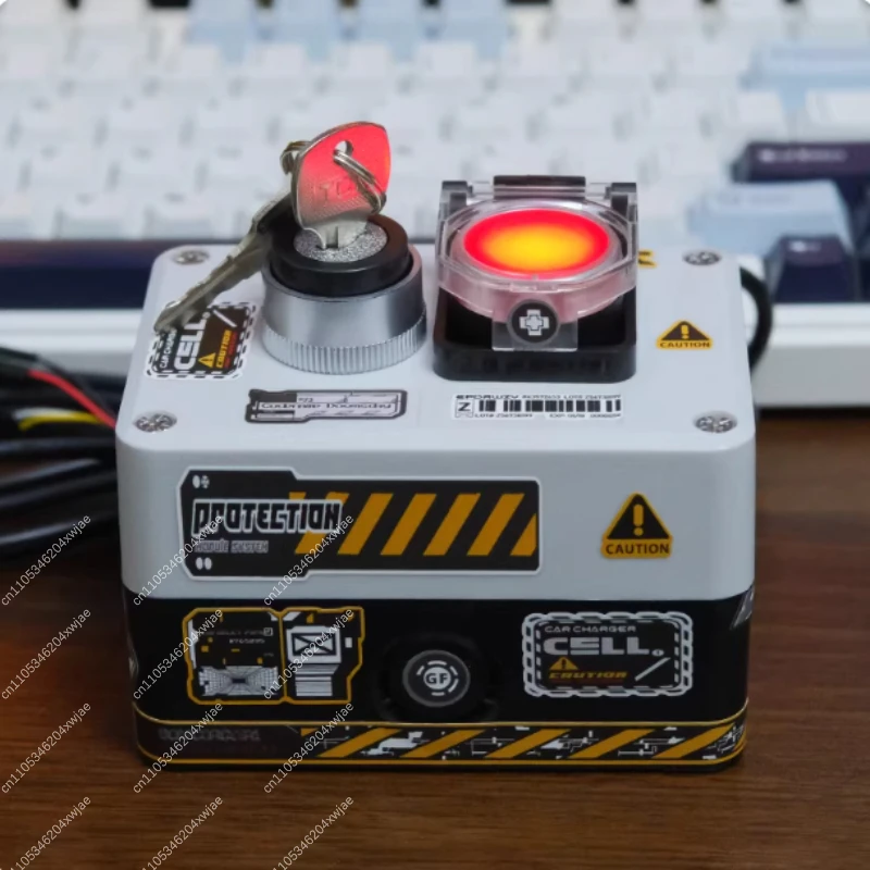 Dual Button External PC Power Switch with LED, Computer Case Startup Reset Control for Gaming Desktop