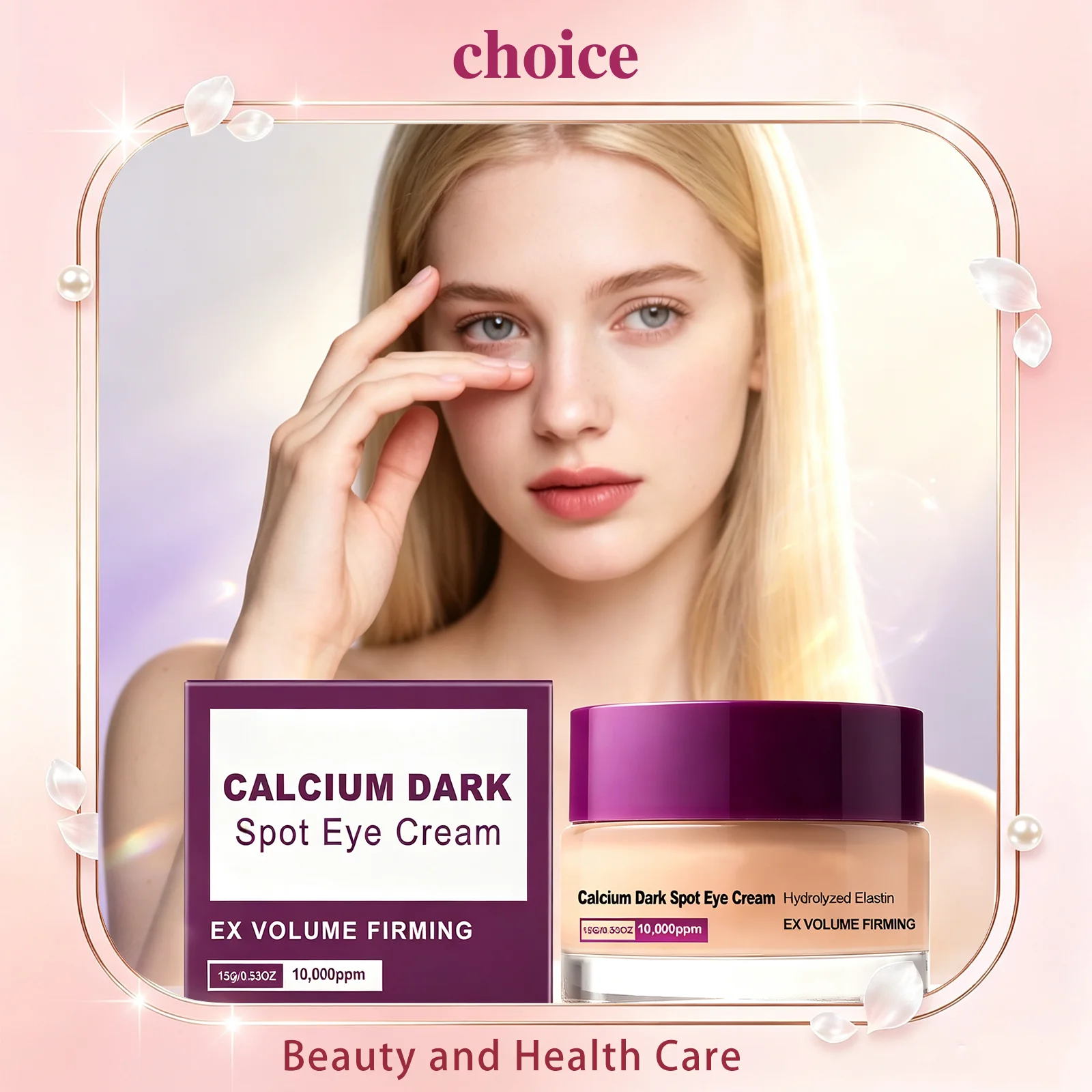 Calcium Dark Spot Eye Cream Collagen Boosting Firming Anti-Aging Fade Dark Circles Under Daily Skin Care Wrinkle Smoothing Cream