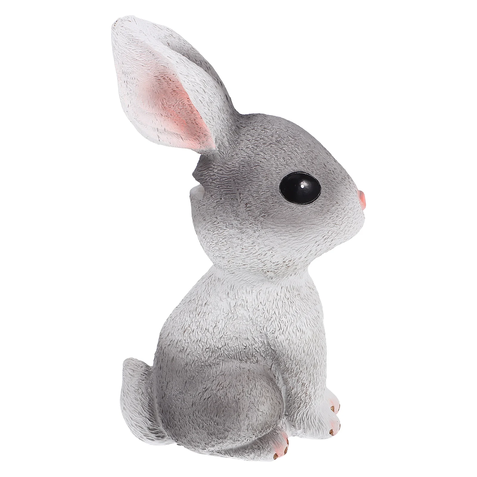 

Resin Rabbit Adornment Cartoon Decor Household Desktop Ornament Collection Item for and Adults S Size