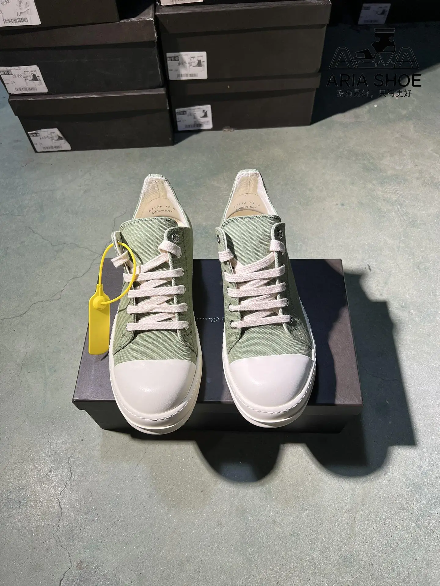 

Ricks New Men Shoes With Army Green Bright Yellow Fruit Green Canvas Low Top Casual Owens Women's Lace-Up Flat Canvas Sneakers