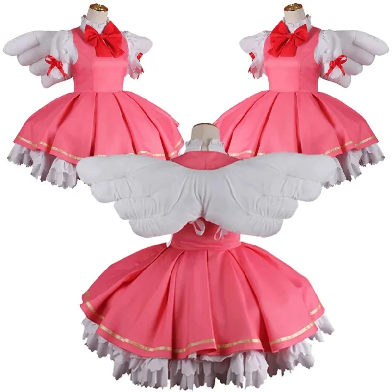 كينوموتو ساكورا تأثيري الخيال ربطة القوس فيونكة عصا سحرية الدعاوى أنيمي بطاقة تأثيري الآسر زي الكبار النساء لعب الأدوار فانتازيا وتتسابق