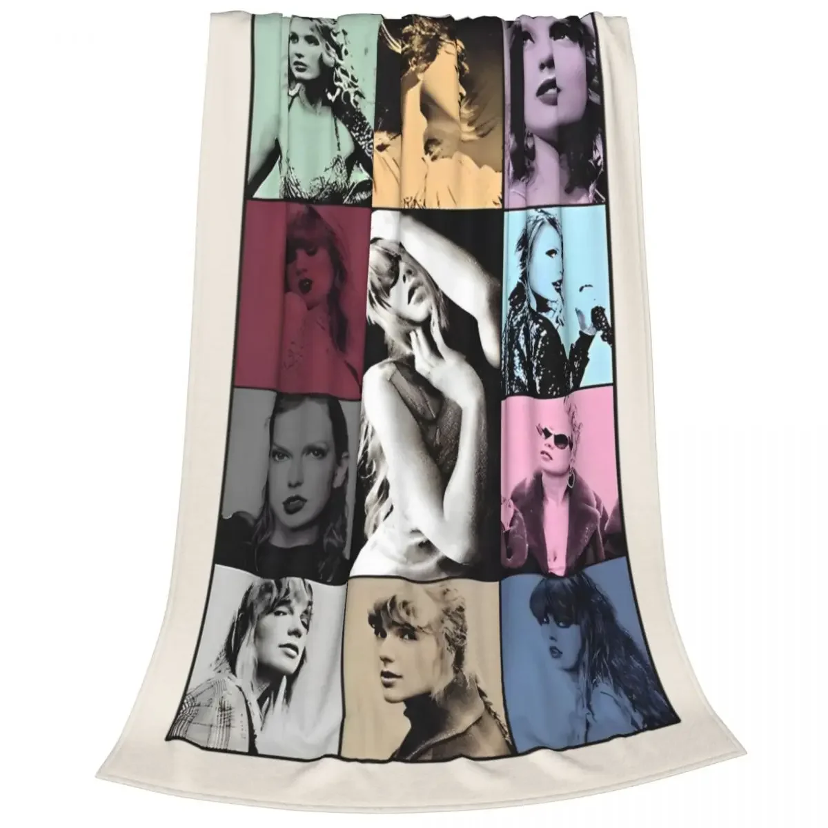 Eras Tour Flannel Throw Blanket  Lightweight Portable Tayloring Print for Bedding  Outdoor Use