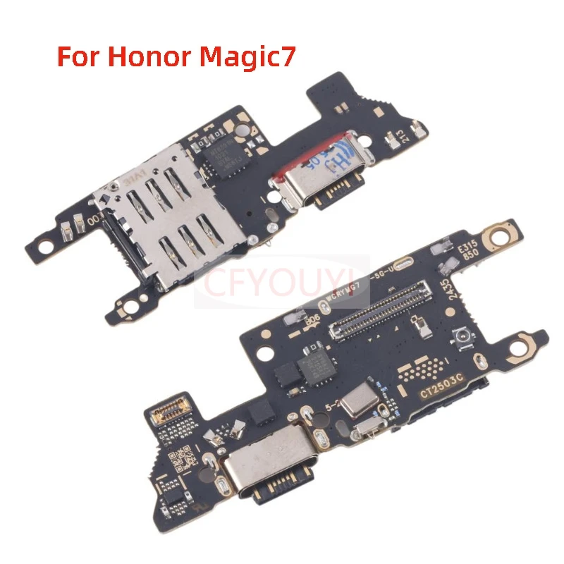 

USB-порт для зарядного устройства, док-разъем, гибкий кабель, запасная часть для Honor Magic7, плата зарядного порта с гнездом для держателя SIM-карты