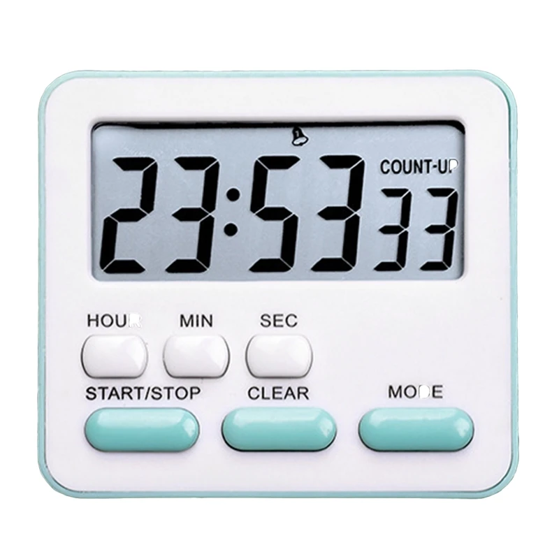 24-Hours Digital Kitchen Timer Large Display Loud Alarm Magnetic Backing Stand Count-Up & Count Down Timers for Cooking