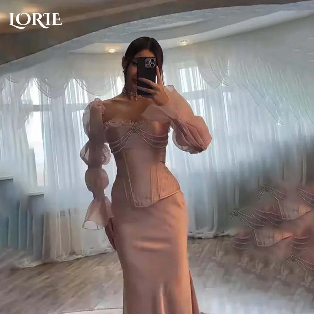 LORIE robe de soirée saoudienne élégante manches bouffantes chérie à volants sirène robe de soirée robe de bal 2026 robe de soirée Club personnalisé