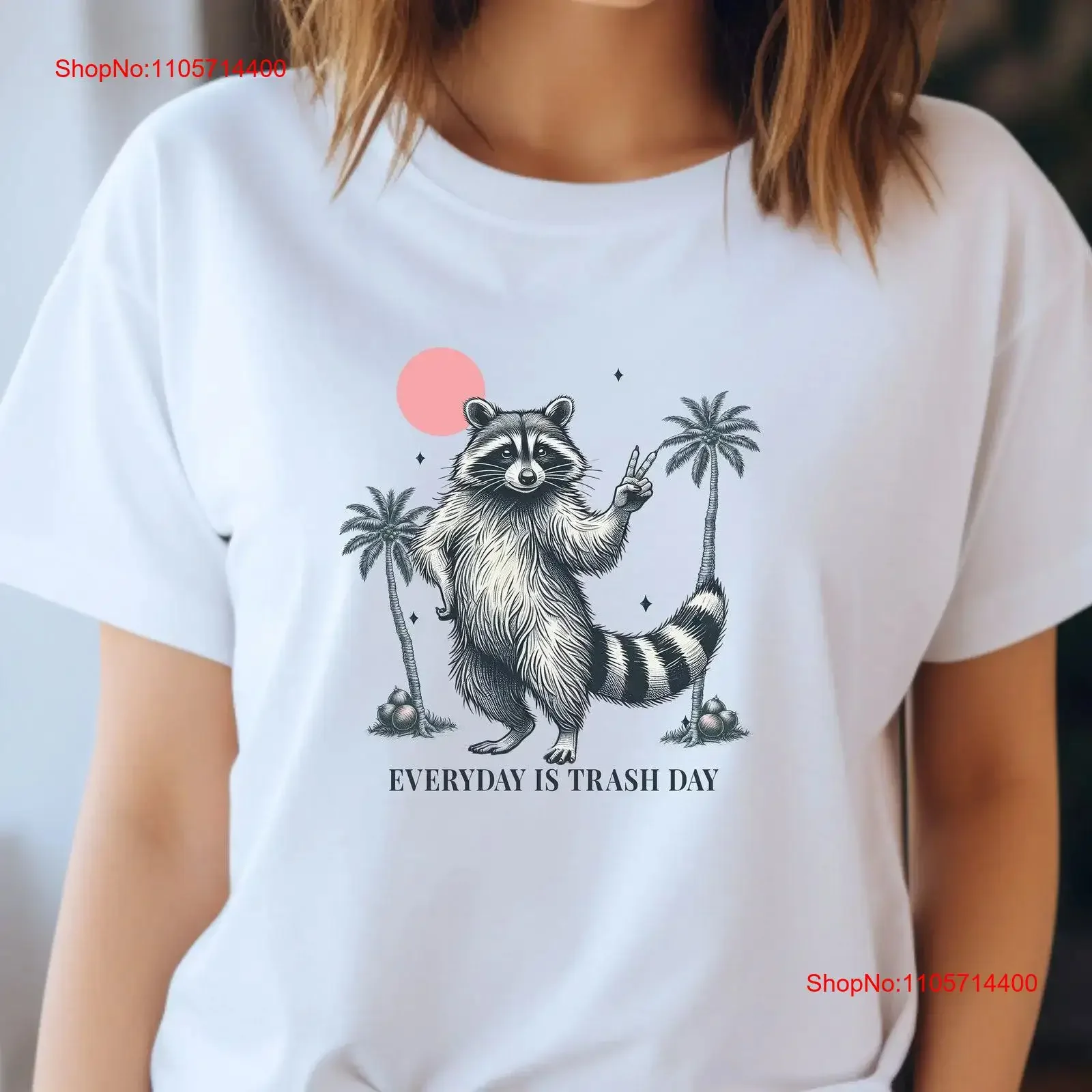 Raccoon Peace Sign T Shirt Funny Animal Everyday Is Trash Day 90s Nature Lover Panda vintage Washed Comfortable Slightly