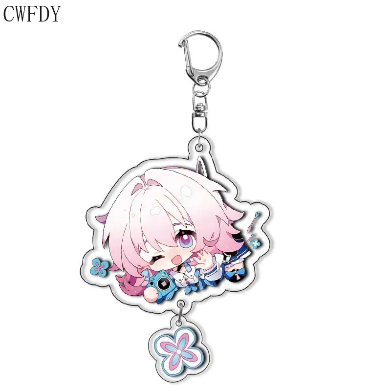30pc/lot Game Honkai Star Rail Keychain For Women Men Cartoon Figures Arcylic Pendant Key Chain Jewelry Fashion Accessories Gift