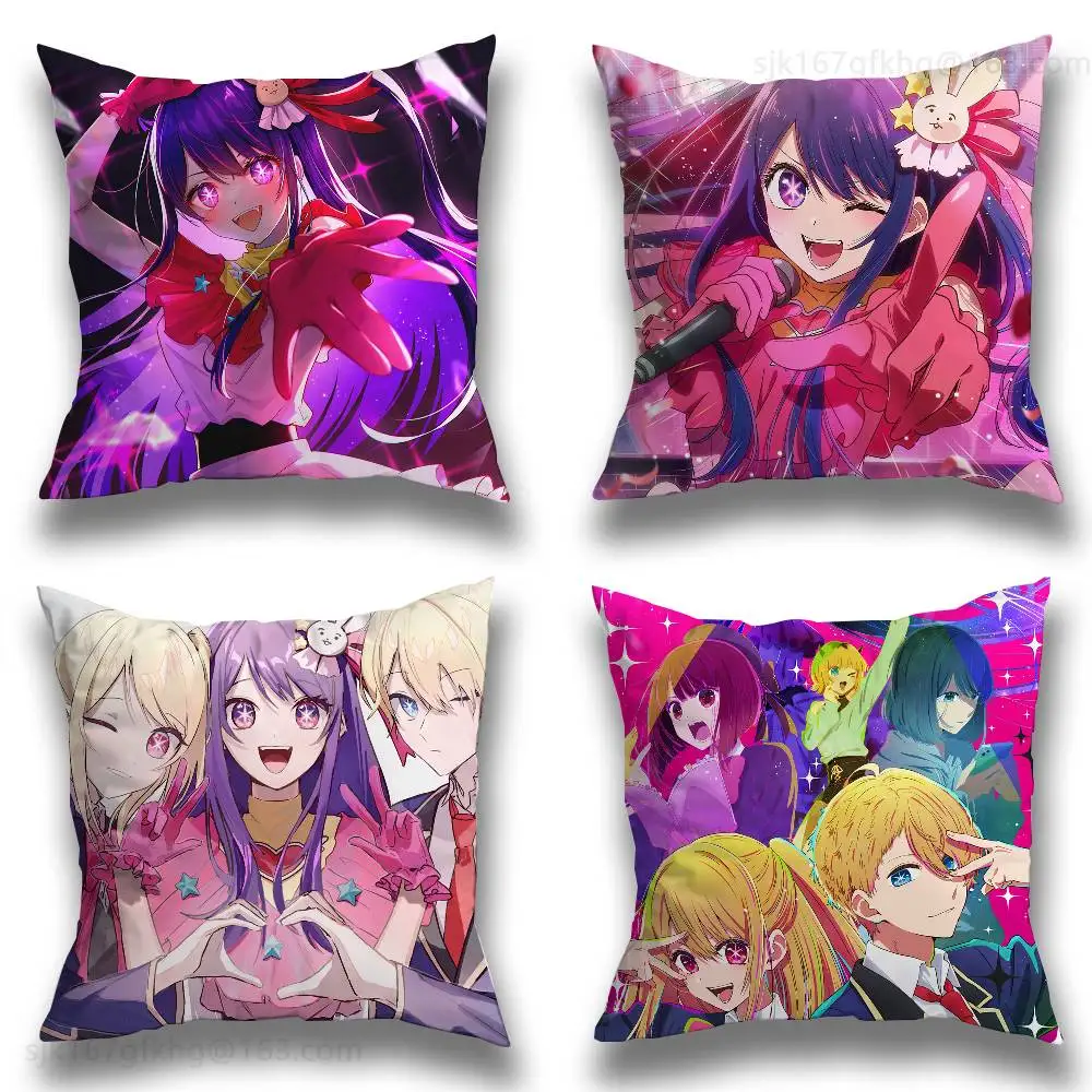 

Oshi No Ko Anime Hoshino Ai Pillow Case Pillow Case Living Room Sofa Cushion Cover Suitable For Home Bedroom Room Decoration