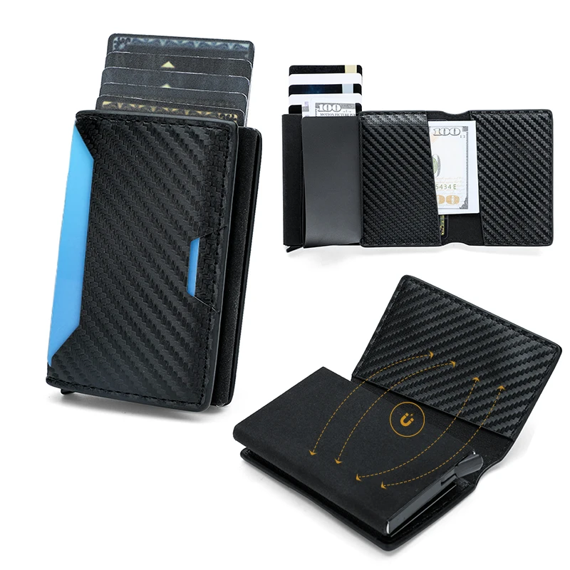 Aluminum Alloy Magnetic Card Holder Men's First Anti-Theft Simple Design Gift Card Case