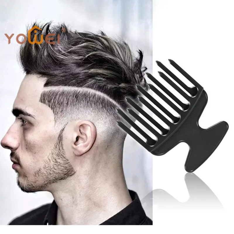 Latest Plastic Wide Big Tooth Afro Hair Pick Comb Detangle Braid Hair Brush Oil For Head For Hairdressing Styling Modeling