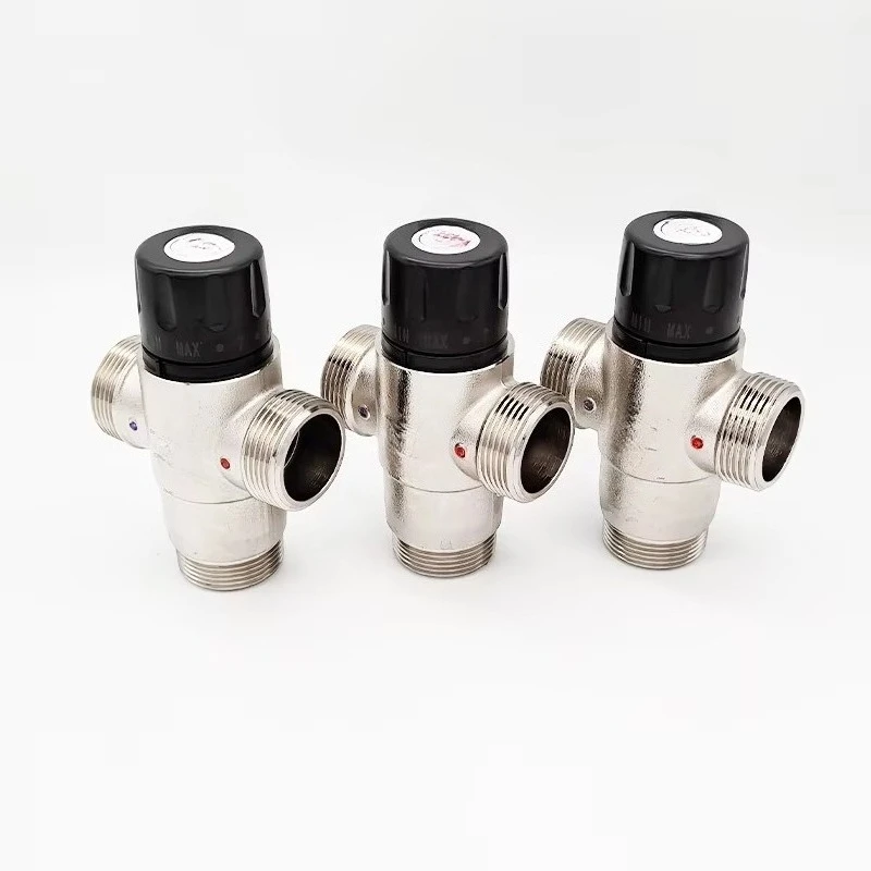 High Quality 1-1/4" DN32 Water Mixing Valve Water Heater Solar Thermostatic Valve Three Way Water Temperature Control Valve