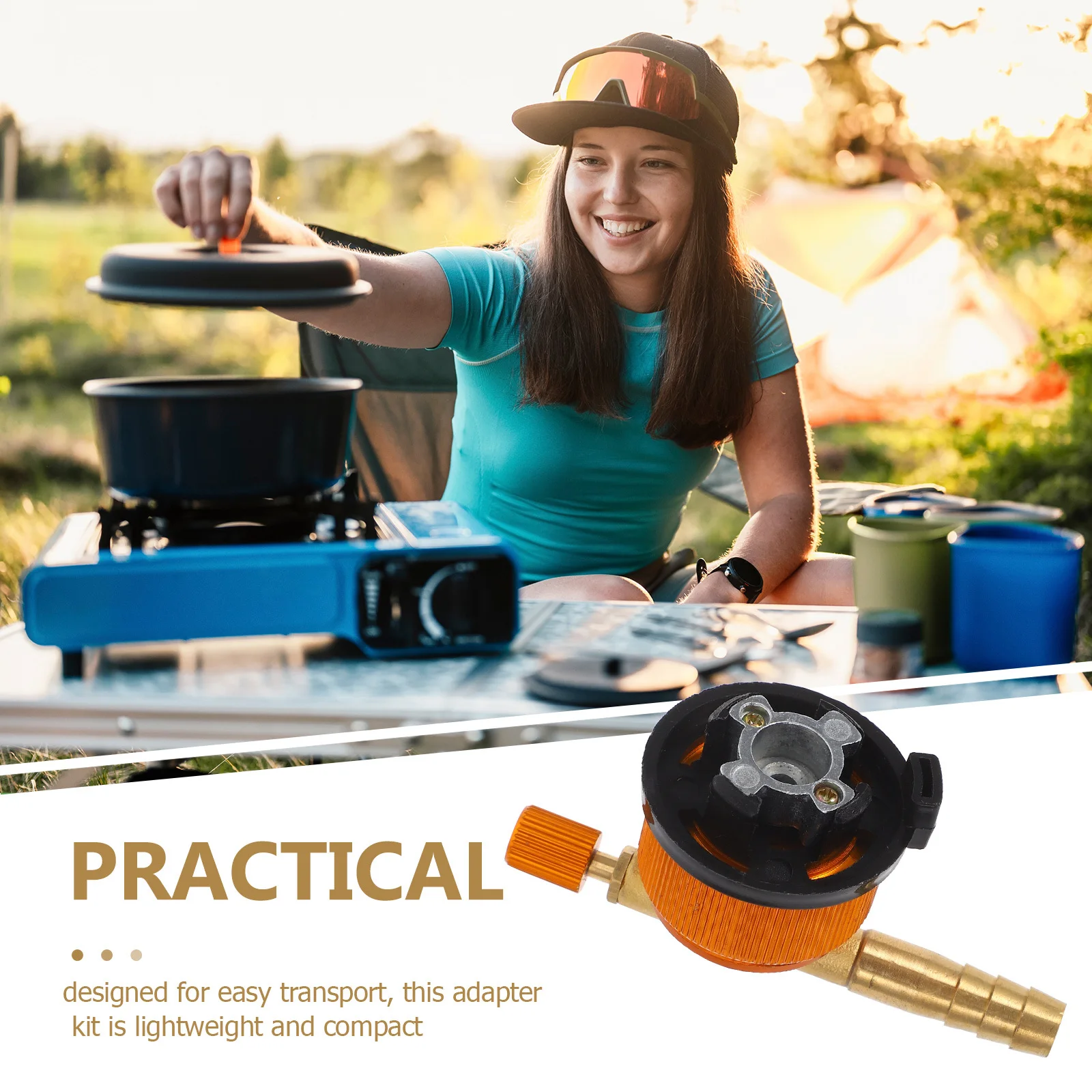 

1pcs Universal Gas Canister Adapter Propane Tank Input Valve Output For Camping Stove Fuel Refill Portable Outdoor Hiking Bbq