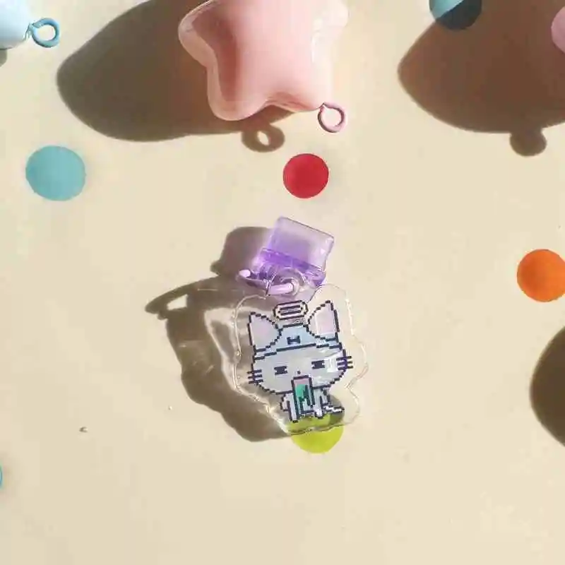 Kawaii Tamagotchi الاكريليك الغبار التوصيل الهاتف نوع-C Tamagotchi Uni قلادة قلادة 4u Pix يلتقي قلادة الملحقات