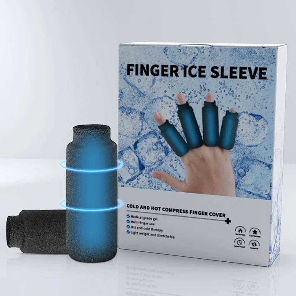 Finger-Eishüllen, 4 Stück Finger- und Zehen-Kaltgel-Eisbeutel, Daumen-Eisbeutel, heiße kalte Kompressionshüllen für die Handpflege bei Arthritis – Detail 2