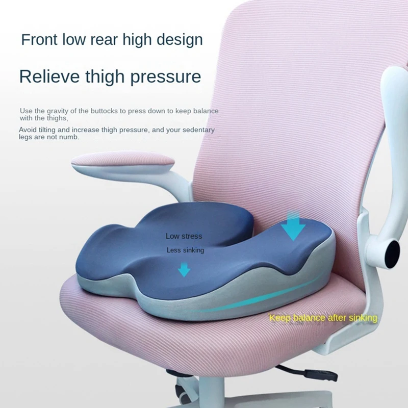 

Comfortable Memory Foam Slow Rebound Cushion Car Office Chair Cushion For Sedentary Coccyx Pain Relief Cushion