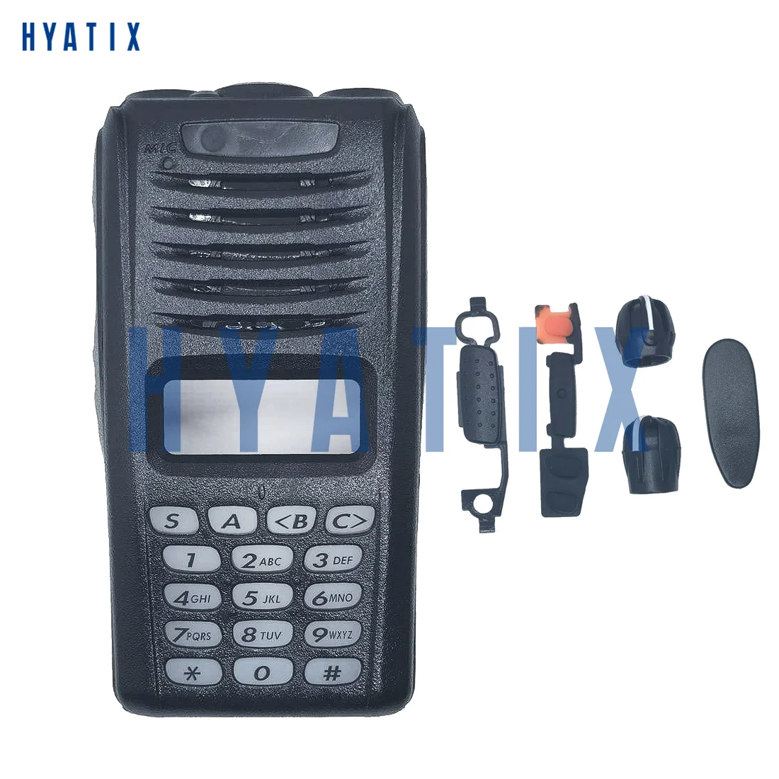 Full-keypad Housing Cover Kit for Kenwood NX220 NX320 NX420 NX-220 NX-320 NX-420 Radio Replacement Repair Case Accessories