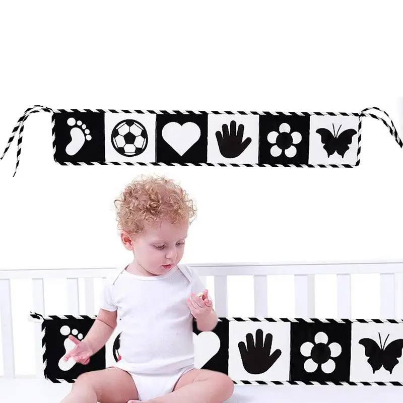 

Crib Books for Babies Sensory Toys Soft Book Cloth Books Crib Toy Chewable High Contrast Fine Motor Toys Educational Toys forBoy