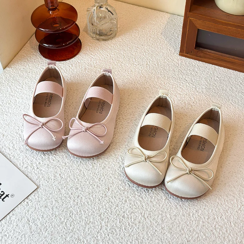 

New Kids Flat Casual Shoes Princess Party Dress Shoes Girls Soft-Soled Non-Slip Dance Flats Children Dress-Up Versatile Sandals