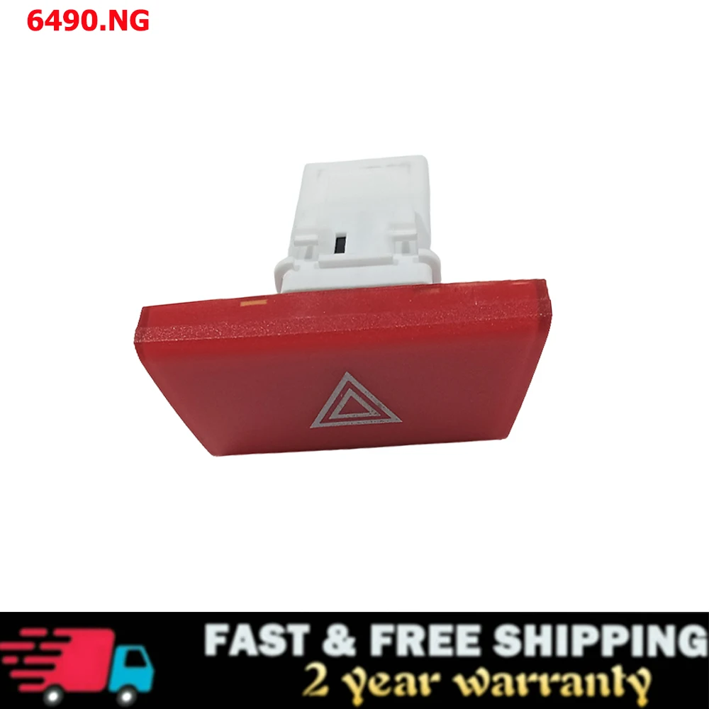 Emergency Hazard Flasher Warning Light Switch Hazard Warning Switch Button 6490.NG 6490NG For Peugeot 107 For Citroen C1