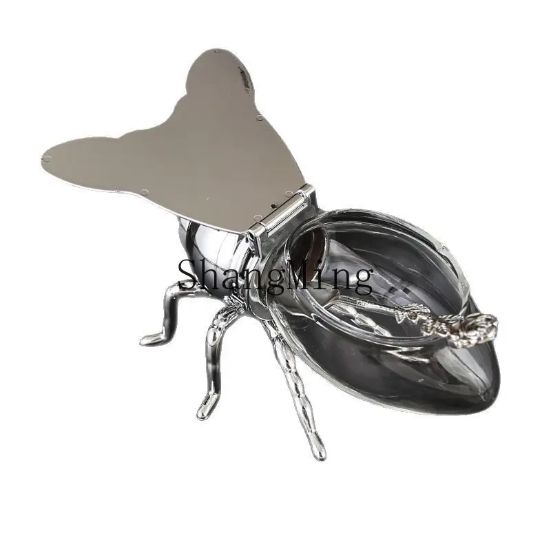 

PYH high-end bee sugar can home restaurant coffee shop hotel tabletop storage tank with spoon storage toy ornament
