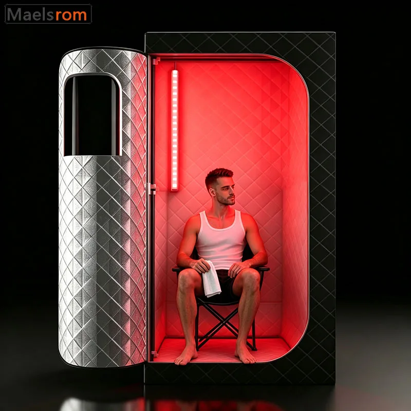 Red Light Therapy Sauna Tent Far Infrared Room Dry Steam Oxford Fabric Heat Retention Frame Full Body Spa for Home Skin Care P