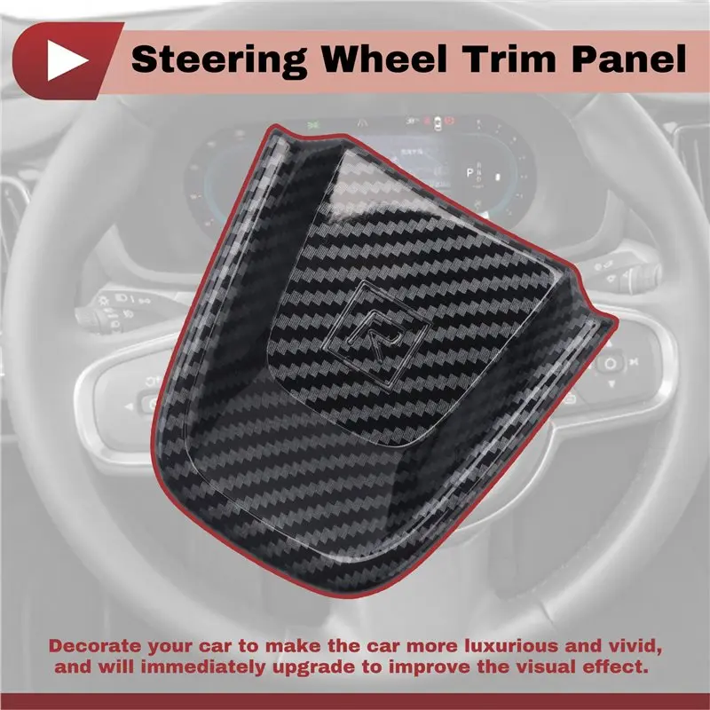 Steering Wheel Dashboard Trim Panel Decorative Cover Modified Accessory For Volvo XC40 2019 Dash Board Sequins-A74F