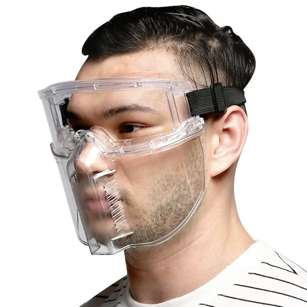 Maschera visiera protetta trasparente Maschera integrale ergonomica anti-impatto Maschera multiuso da cucina antispruzzo d'olio