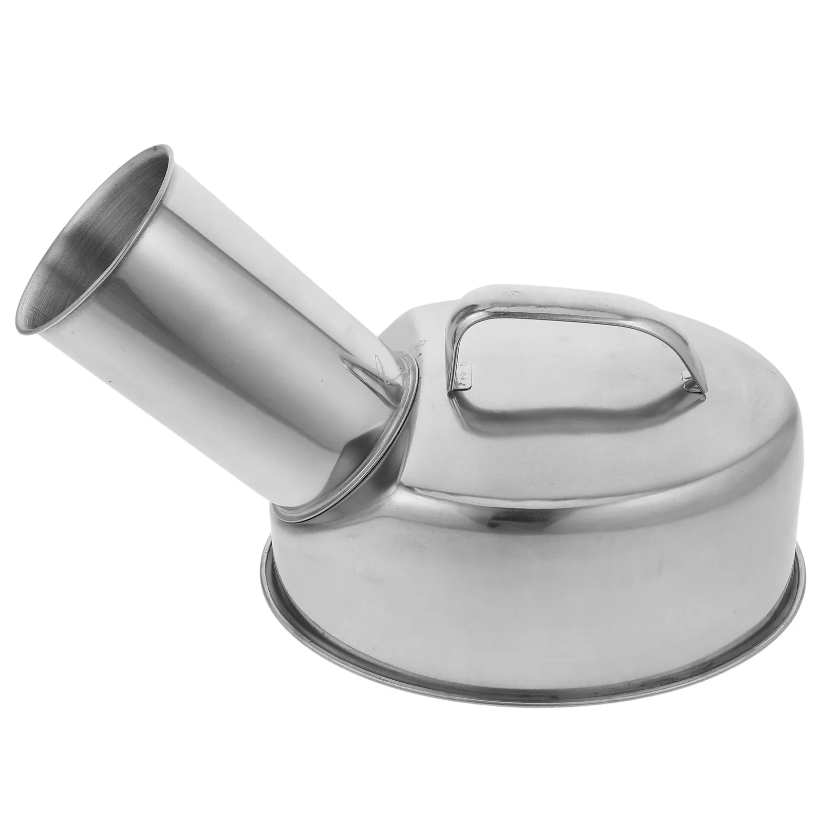 

Stainless Steel Urinal for Men Portable Spill Proof Urine Bottle 1.2L Hospital Elderly Care Home Travel Use Smooth Mouth