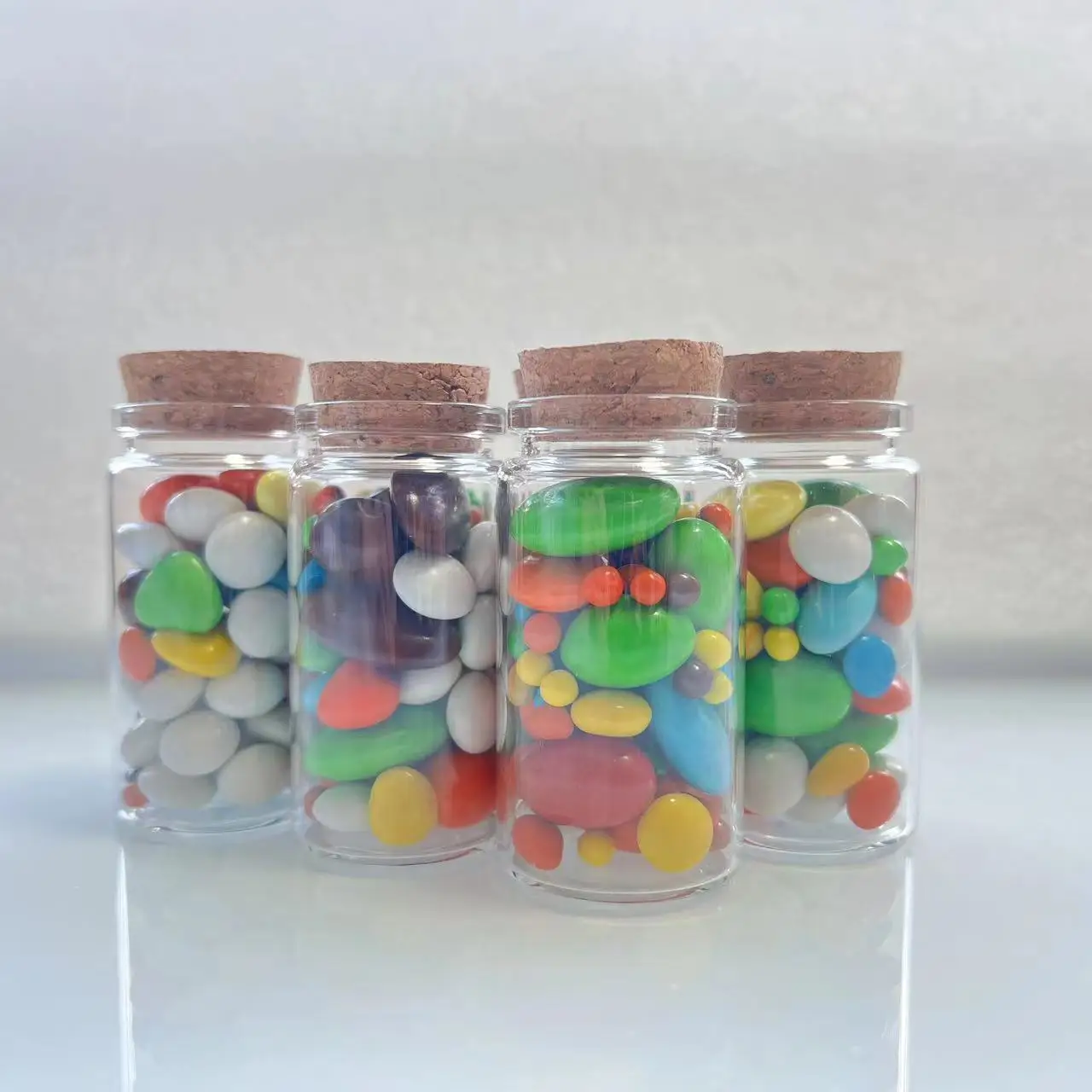 

Glass Bottle 25*37*70mm 50ml Glass Test Tube Jars Storage tiny Jar for Spice Corks Stopper Candy Containers Vials