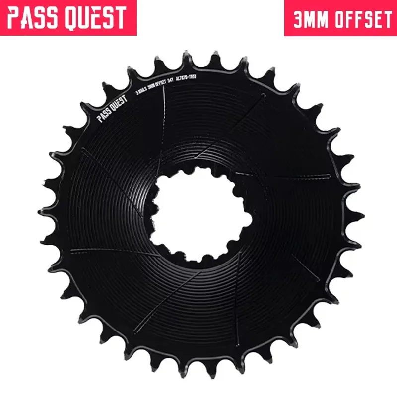 

PASS QUEST Bike Gravel Bike Round Narrow Wide Chainring 28-36T 3mm offset Direct Mount Crank Support 10/11/12 Speed Bike Parts