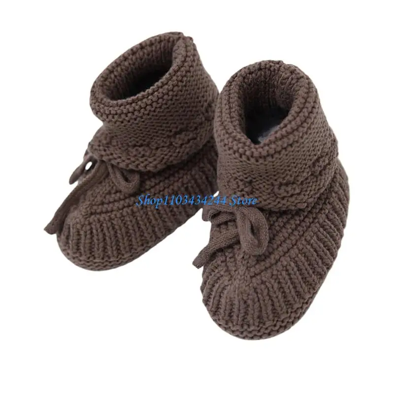 Calzature morbide per primi passi per bambini lavorate a maglia per bambini 8-12 mesi