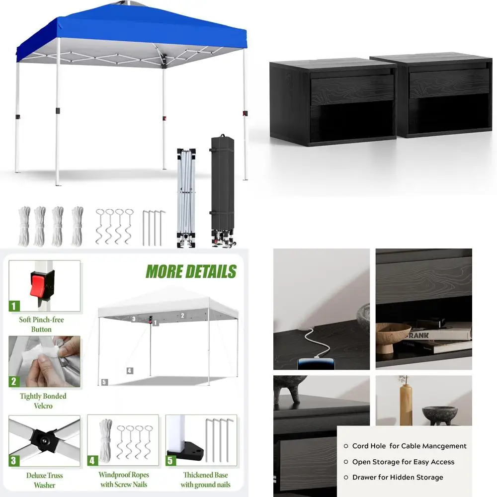 

Сверхмощная всплывающая палатка 10x10 с сумкой для переноски для мероприятий, вечеринок и кемпинга